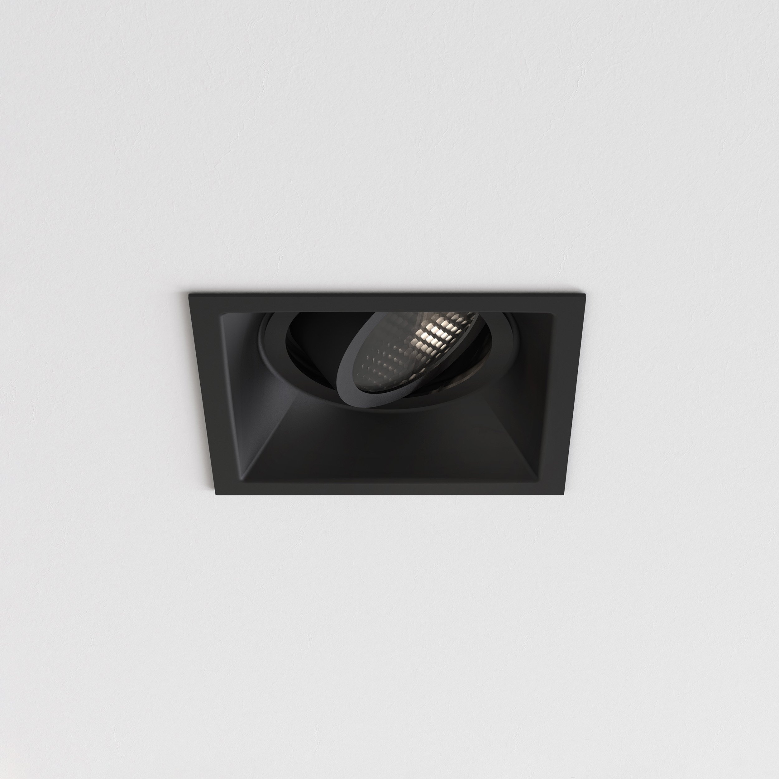 Astro Minima Slimline Square Adjustable Fire-Rated Downlight in Matt Black | Dusk Lights - Dusk