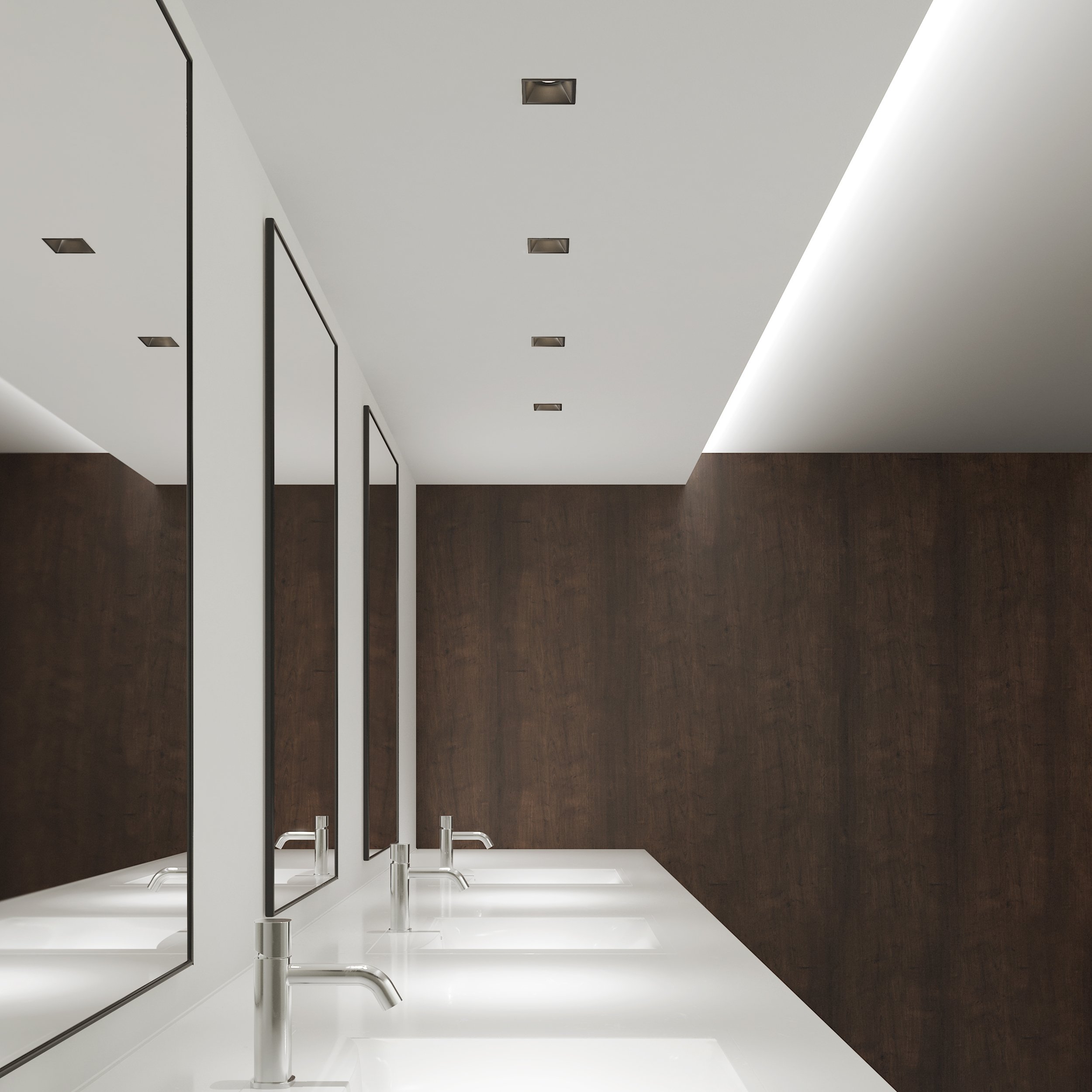 Faretto Da Incasso Bagno Astro Minima – Quadrato, Bianco Opaco, IP65, Dimmerabile, Progettato In UK