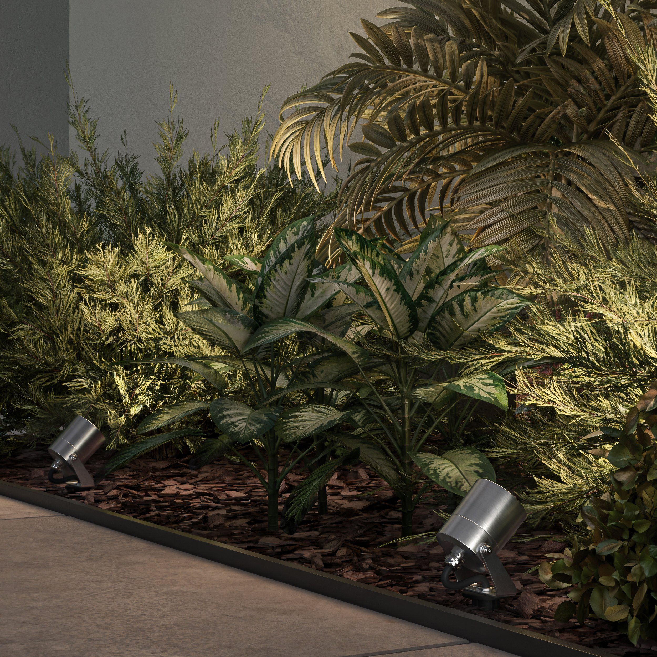 Hampton Bay Metal Ground Spike Set Of 2 – For Path Lights & Landscape In-Ground Spotlights – Black Die-Cast Aluminum