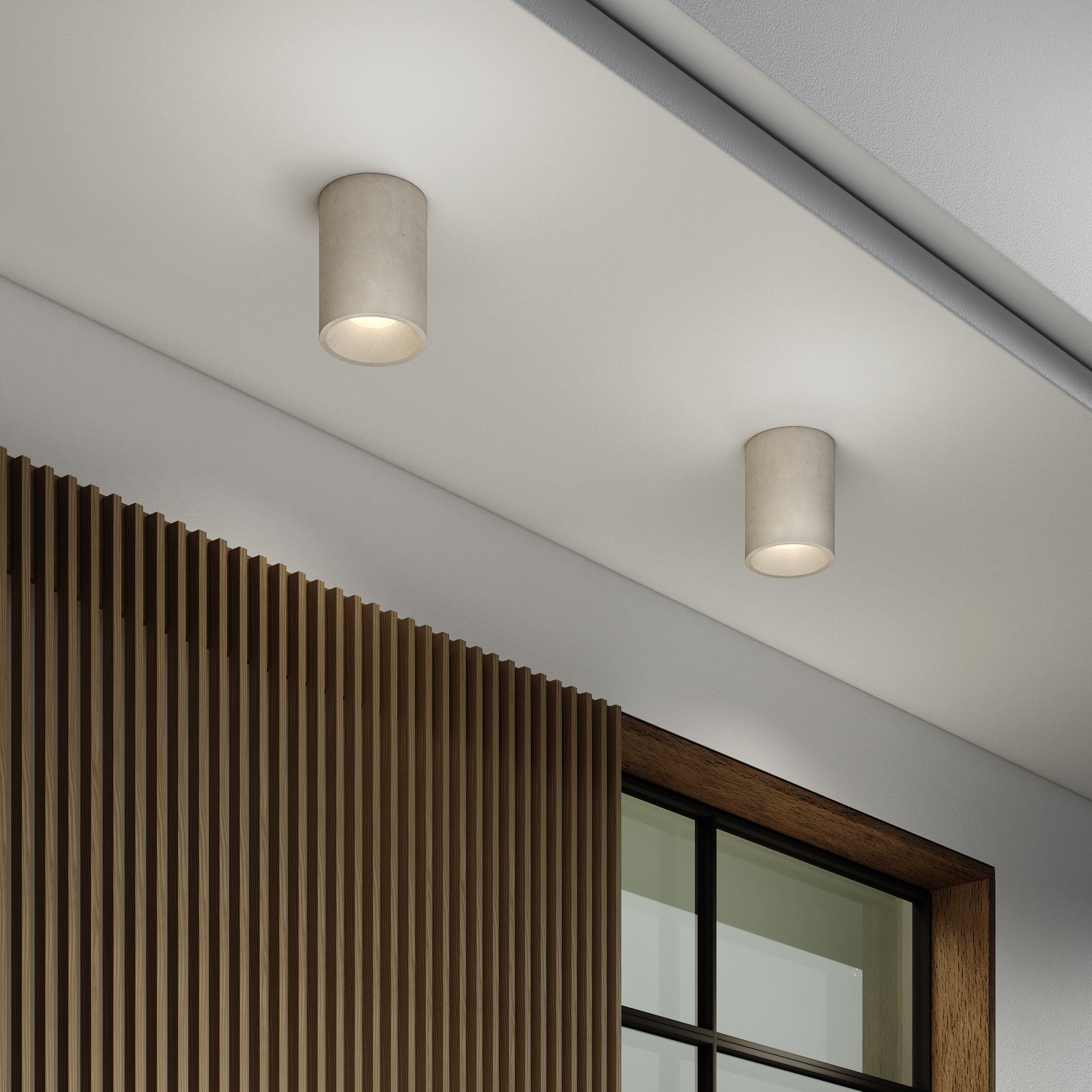 Kos Round 140 Coastal Downlight, Matt Concrete | Astro