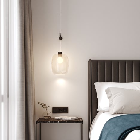Curve 285 Pendant (4005357) in Matt White - Insitu Image 1