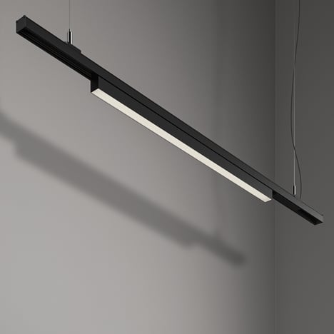 Linear 600 Fixed 48V Track DALI (1521005) in Matt Black - Insitu Image 1