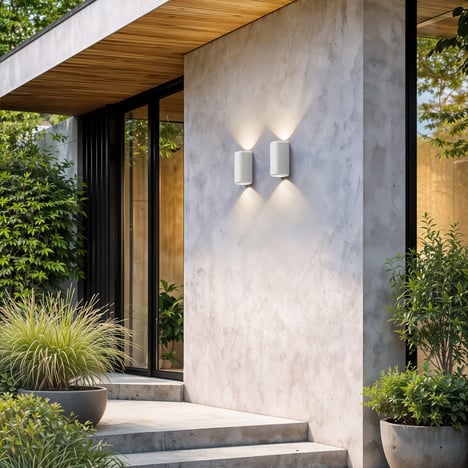 Brixham Wall Twin (1513011) in Cemento Bianco - Insitu Image 4