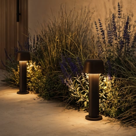 Nomad Bollard 400 (1484011) in Textured Black - Insitu Image 3