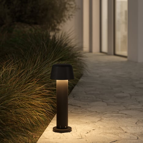 Nomad Bollard 400 (1484011) in Textured Black - Insitu Image 2