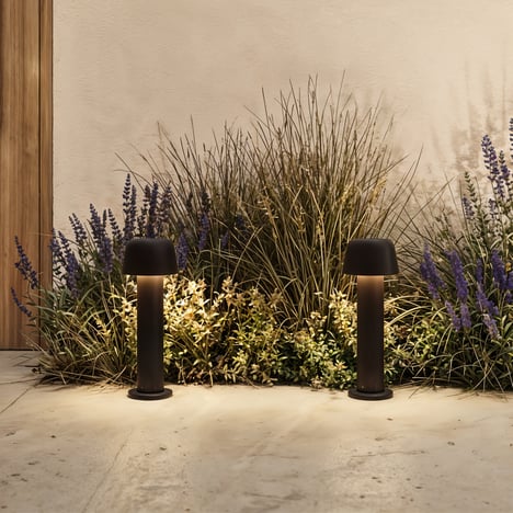 Nomad Bollard 400 (1484011) in Textured Black - Insitu Image 4