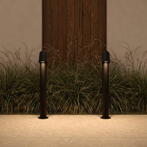 Mast Bollard 700 (1317025) in Textured Black - Insitu Image 2