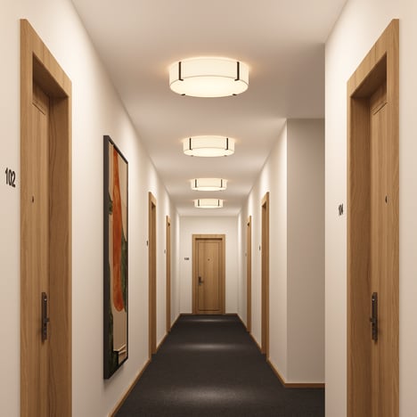 Ceiling Base 460 LED DALI (1462017) in Matt White - Insitu Image 1