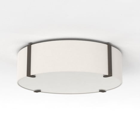 Ceiling Base 410 (1462002) in Matt White with Elba Round 450 Shade (5042001) in White Fabric