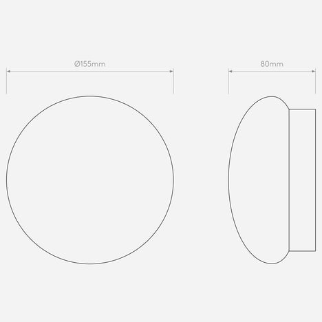 Drop Wall (1523001) in Clear Glass - Technical Drawing