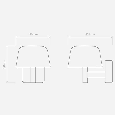 Nomad Lantern (1484015) in Textured Black - Technical Drawing
