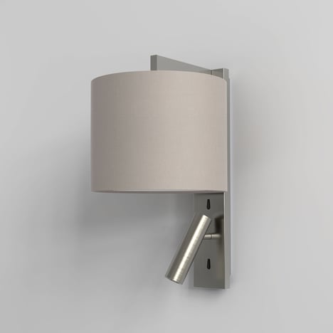 Ravello LED Reader (1222019) in Matt Nickel with Ravello 200 (5016029) in Putty Fabric