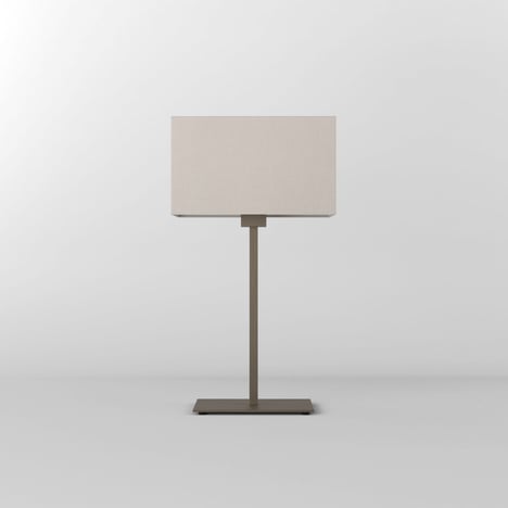 Park Lane Table (1080046) in Bronce with Rectangle 285 (5001017) in Tela Color Masilla