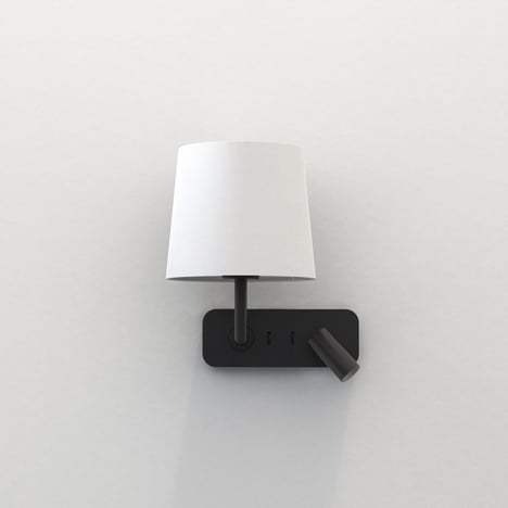 Side by Side (1406002) in Matt Black with Cone 180 (5018035) in White Fabric