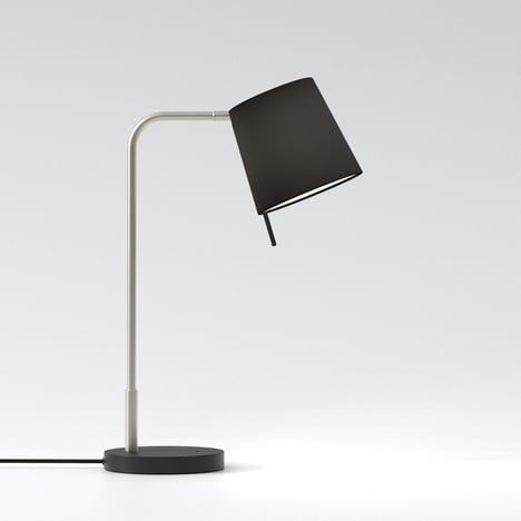 Mitsu Table (1394009) in Nichel Opaco with Cone 173 (5018032) in Tessuto Nero
