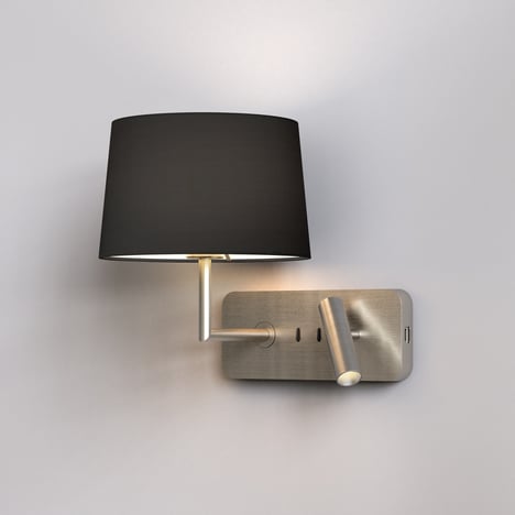 Side by Side Grande USB (1406014) in Matt Nickel with Tapered Round 250 (5035004) in Black Fabric