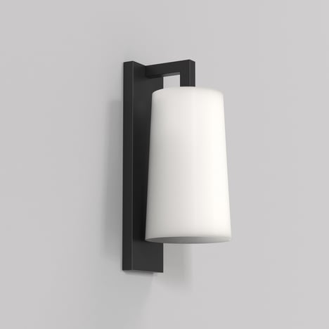 Lago 280 (1297009) en Noir Mat avec Cone 195 Glass (5019001) en Blanc (Opale)