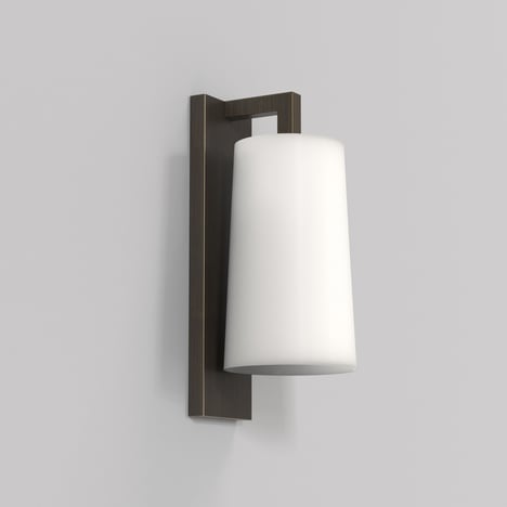 Lago 280 (1297007) in Bronze with Cone 195 Glass (5019001) in Weiß (Opal)
