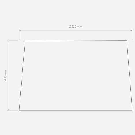 Tapered Round 320 (5009001) in White Fabric - Technical Drawing