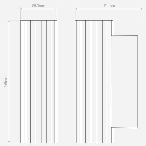 io 265 (1409054) in Polished Chrome - Technical Drawing