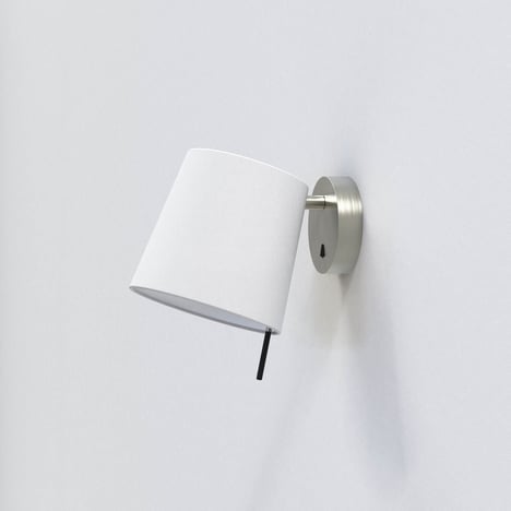 Mitsu Wall (1394003) in Nichel Opaco with Cone 173 (5018031) in Tessuto Bianco