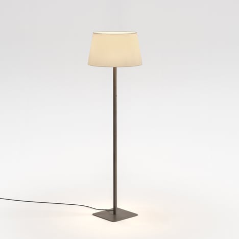 Beaumont Floor (1480007) in Bronze with French Drum 440 Shade (2 Pack) (5047005) in Putty Fabric