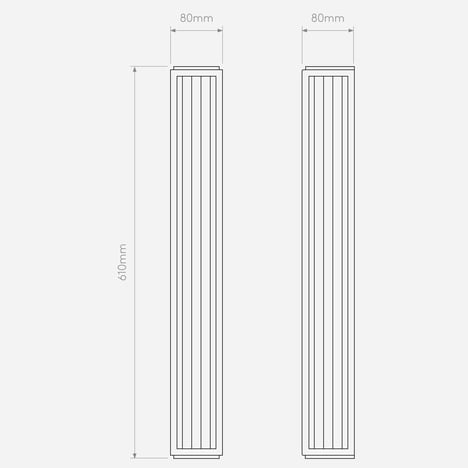 Boston 600 3000K (1370012) in Bronze - Technical Drawing