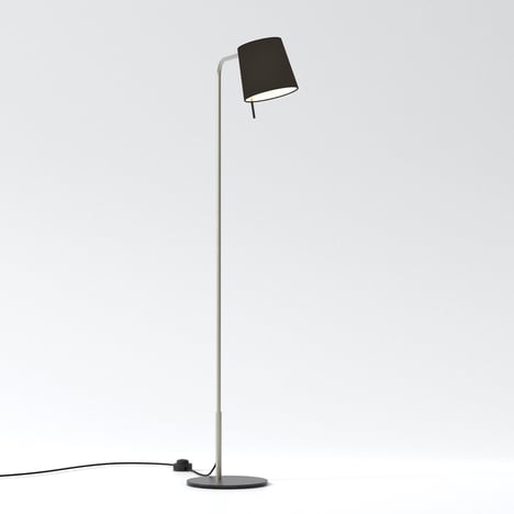 Mitsu Floor (1394060) in Matt Nickel with Cone 173 (5018032) in Black Fabric