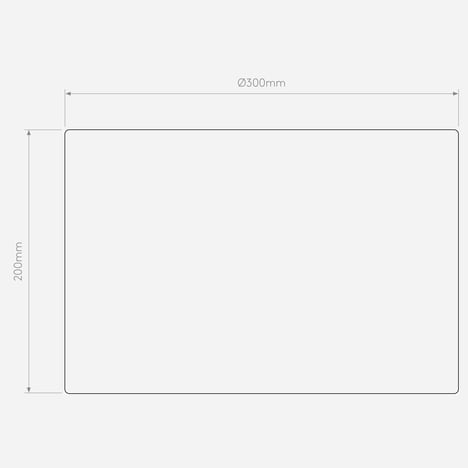 Drum 300 Shade (5016095) in White Fabric - Technical Drawing