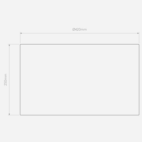 Drum 420 Shade (5016097) in White Fabric - Technical Drawing