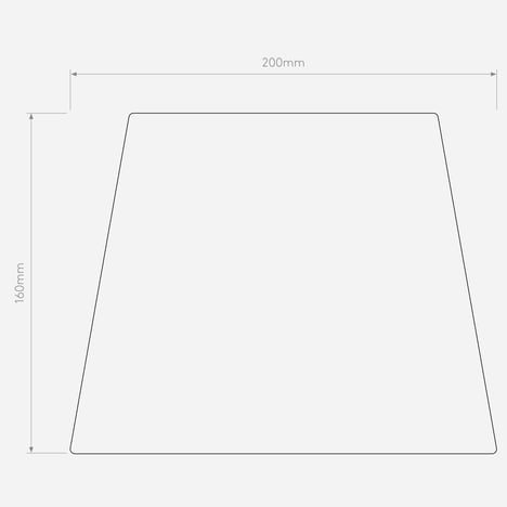 Soft Square 200 Shade (2 Pack) (5050002) in White Fabric - Technical Drawing