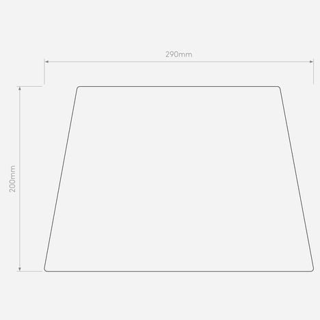 Soft Square 290 Shade (2 Pack) (5050004) in White Fabric - Technical Drawing