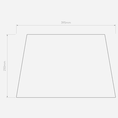 Soft Square 395 Shade (2 Pack) (5050005) in Tessuto Taupe - Technical Drawing