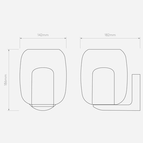Aquina Wall (1450019) in Matt Brushed Brass - Technical Drawing