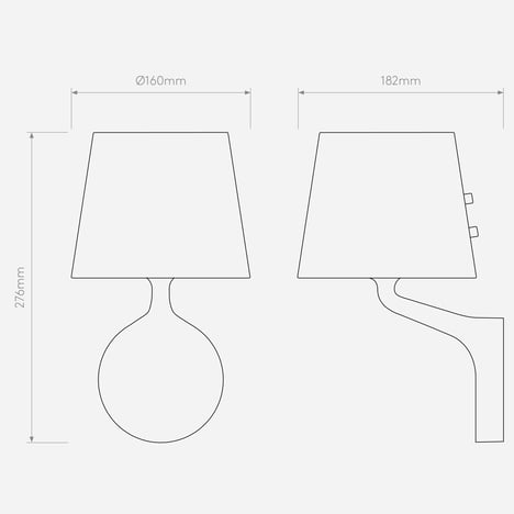 Millie (1454006) in Antique Brass - Technical Drawing