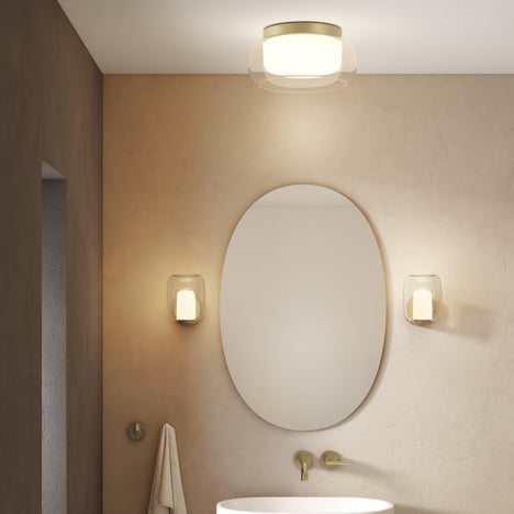 Aquina Ceiling 360 (1450016) in Matt Brushed Brass - Insitu Image 1