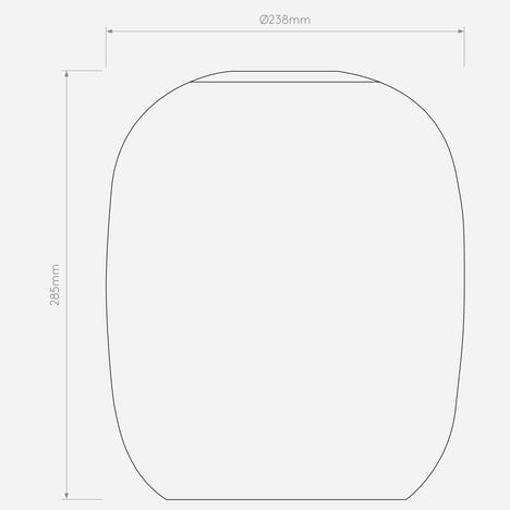 Curve 285 Pendant (4005148) in Matowy Biały - Technical Drawing