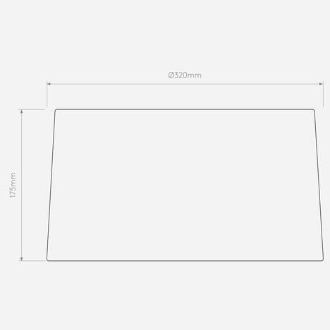 Tapered 320 Pendant (4005181) in Bronze - Technical Drawing