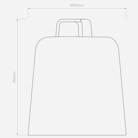 Camden 220 Pendant (4005152) in Mattweiß - Technical Drawing