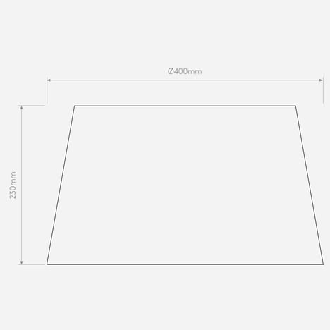 Tapered Round 400 Pleated Pendant (4005179) in Bronzo - Technical Drawing