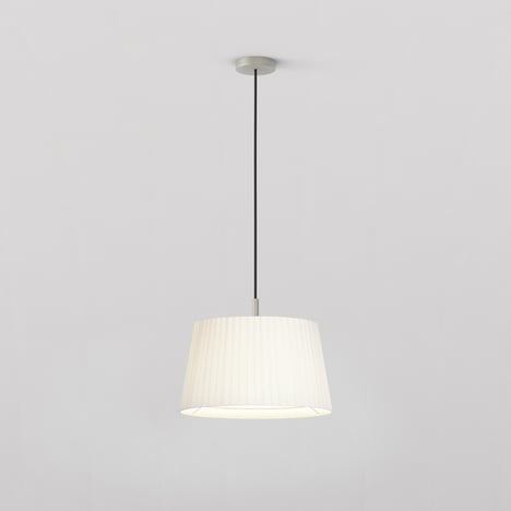 Tapered Round 400 Pleated Pendant (4005275) in Matt Nickel - Product Image 1