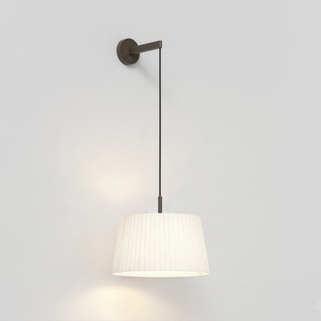 Tapered Round 400 Pleated Pendant (4005225) in Bronze - Product Image 1
