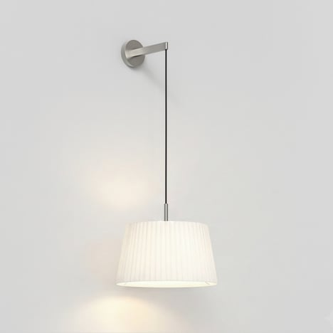 Tapered Round 400 Pleated Pendant (4005516) in Matt Nickel - Product Image 1