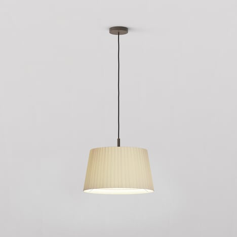 Tapered Round 400 Pleated Pendant (4005180) in Bronze - Product Image 1