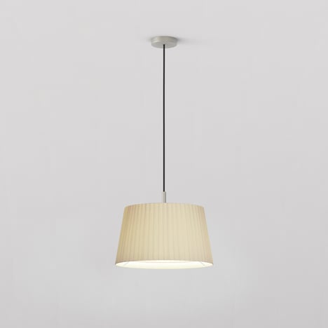 Tapered Round 400 Pleated Pendant (4005276) in Matt Nickel - Product Image 1