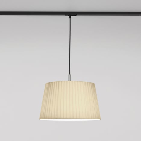 Tapered Round 400 Pleated Pendant (4005501) in Matt Nickel - Product Image 1
