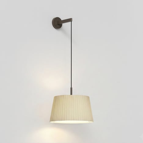 Tapered Round 400 Pleated Pendant (4005226) in Bronze - Product Image 1