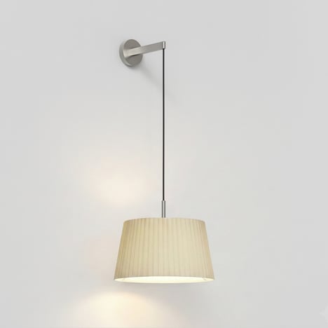 Tapered Round 400 Pleated Pendant (4005517) in Matt Nickel - Product Image 1