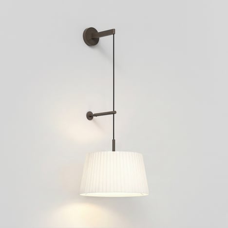 Tapered Round 400 Pleated Pendant (4005645) in Bronze - Product Image 1