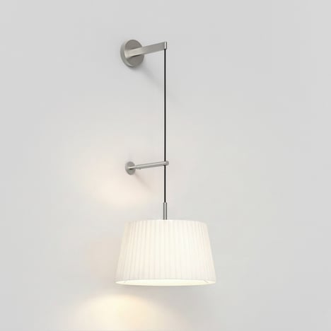 Tapered Round 400 Pleated Pendant (4005548) in Matt Nickel - Product Image 1